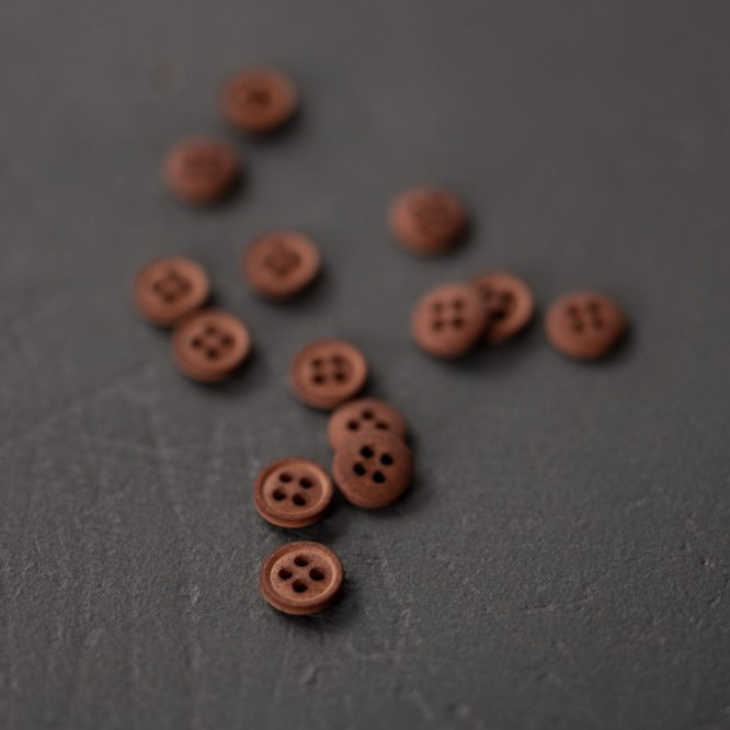 Merchant & Mills -  Cotton Button - Rusty Orange 11mm