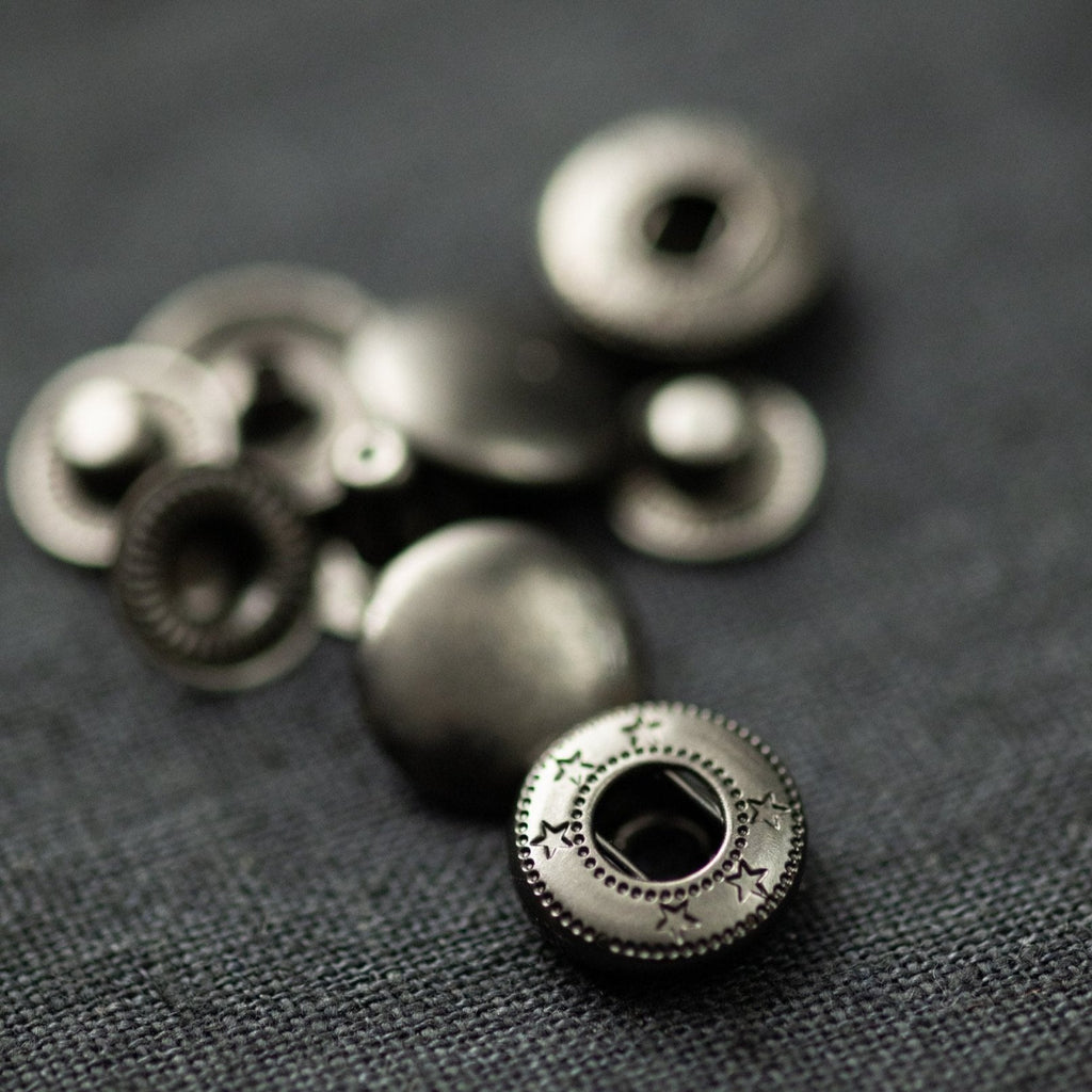 Merchant & Mills 14mm Metal Snaps Pack of 20 Gunmetal Sew Me Sunshine