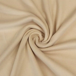 Brushed Viscose Ribbed Jersey Knit - Cream