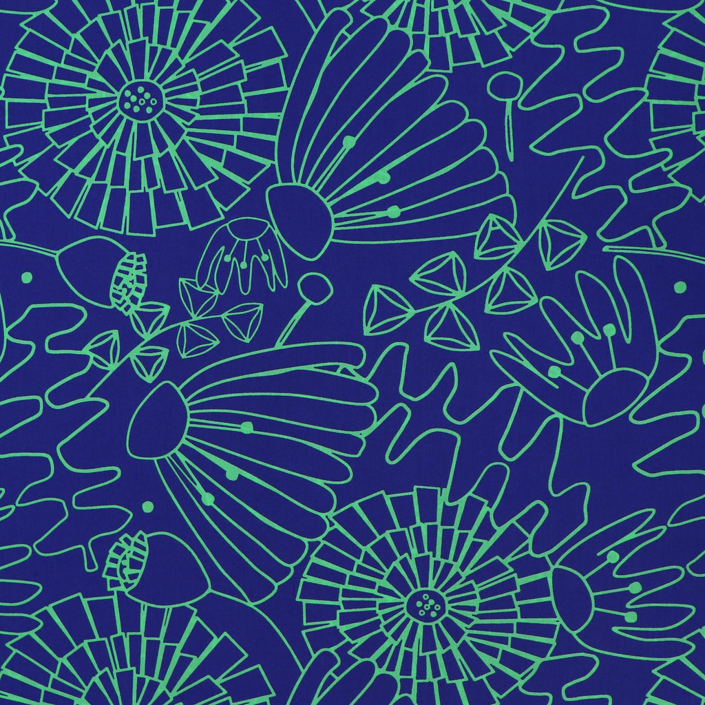 Cotton Poplin Nerida Hansen Eden Blue Sew Me Sunshine