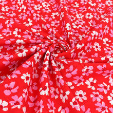 Cotton Poplin - Red Blooms