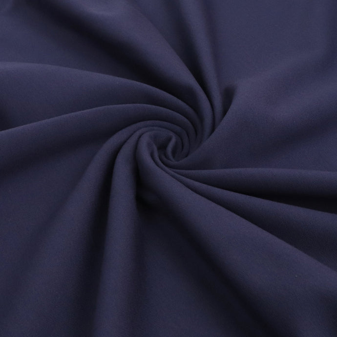 Cotton Sweatshirt Brushed Jersey - Navy Blue - END OF BOLT 96cm
