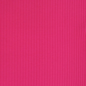 Cotton Wide Ribbed Jersey - Pink - END OF BOLT 112cm