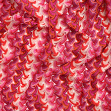 Crochet Lace Knit - Retro Waves - Orange + Pink