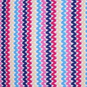 Crochet Lace Knit - Ric Rac - Pink + Blue