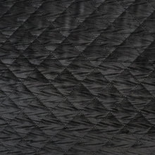 Quilted Velvet Coating - Diamond Black - END OF BOLT 177cm