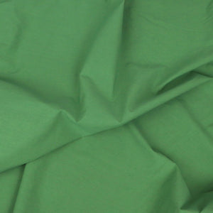 Stone Washed Cotton Poplin - Leaf Green - END OF BOLT 100cm