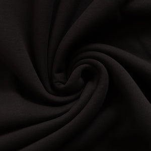 Fleece Backed Sweatshirt Jersey - Black - END OF BOLT 75cm