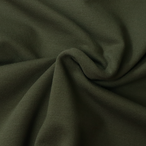 Cotton Sweatshirt Brushed Jersey - Khaki Green