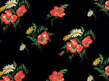 Viscose Crepe - Poppy Floral - Fabric Godmother