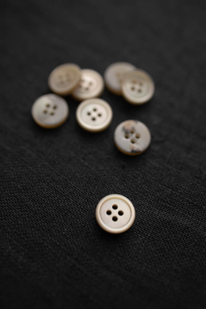 Milky Mother of Pearl Shirt Button - Merchant & Mills - 11mm Milky Mother of Pearl Shirt Button - Merchant & Mills - 11mm