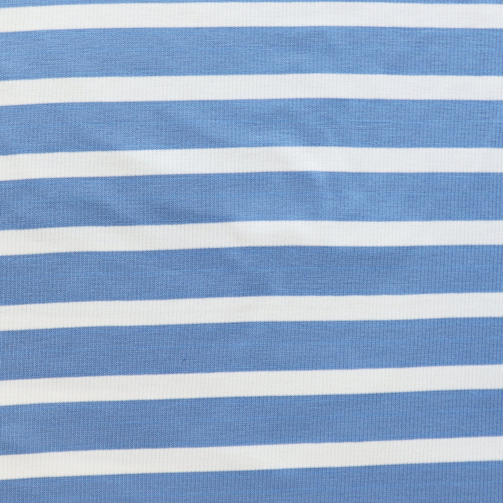 Stripe Viscose Ribbed Jersey Contrast, Blue