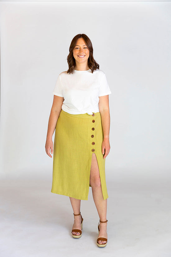 Chalk and Notch Evelyn Skirt Sew Me Sunshine