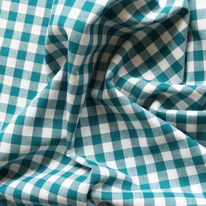 Gingham Yarn Dyed Cotton - Teal