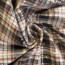 Deadstock Sequin Yarn Dyed Cotton - Plaid Check - SALE