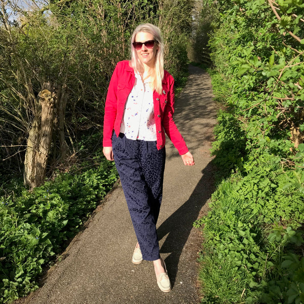 Joy's Untitled Thoughts Chandler Pants Made With Stretch Cotton Crepe