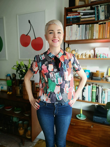 I AM PATTERNS Juliette Shirt using Lady McElroy cotton lawn by Alice