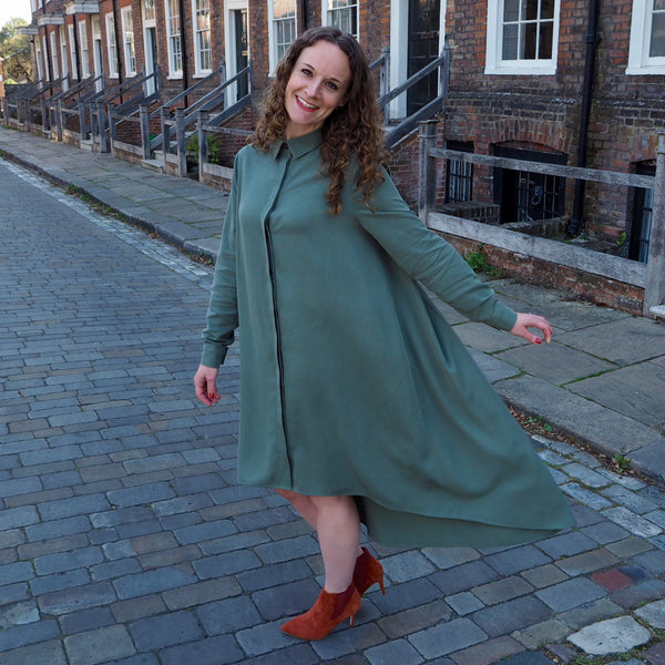 Mel's I AM Patterns Irma dress in TENCEL™ twill dressmaking fabric