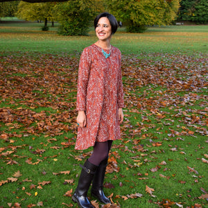 Grainline Studio Farrow Dress in See You At Six Rayon by Patsy