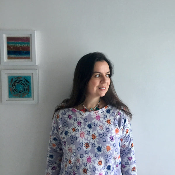 Ella's Grainline Studio Hemlock Dress using Cotton and Steel jersey