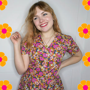 Retro Meets Modern Floral Dress | Ruby Star Society Lindley Lawns True Bias Shelby Dress by Paige Joanna