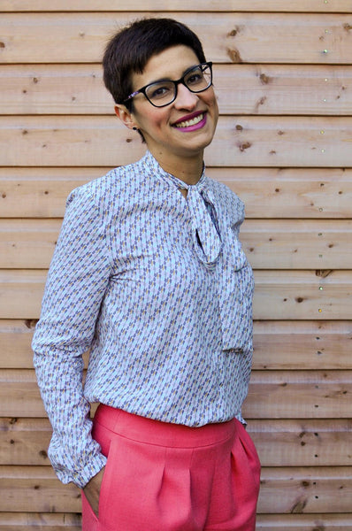 Patsy's Sew Over It Viscose Pussy Bow Blouse