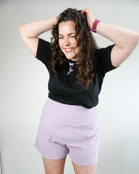 Samantha's Closet Core Patterns Pietra Shorts in Corduroy
