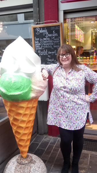 Style Arc Italia Shirt Dress in Cotton Fabric by Emma