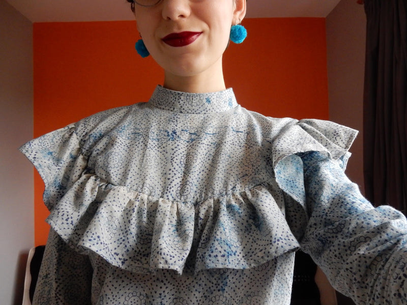 Nina Lee Bloomsbury Blouse in Indigo Fabric by Zoe