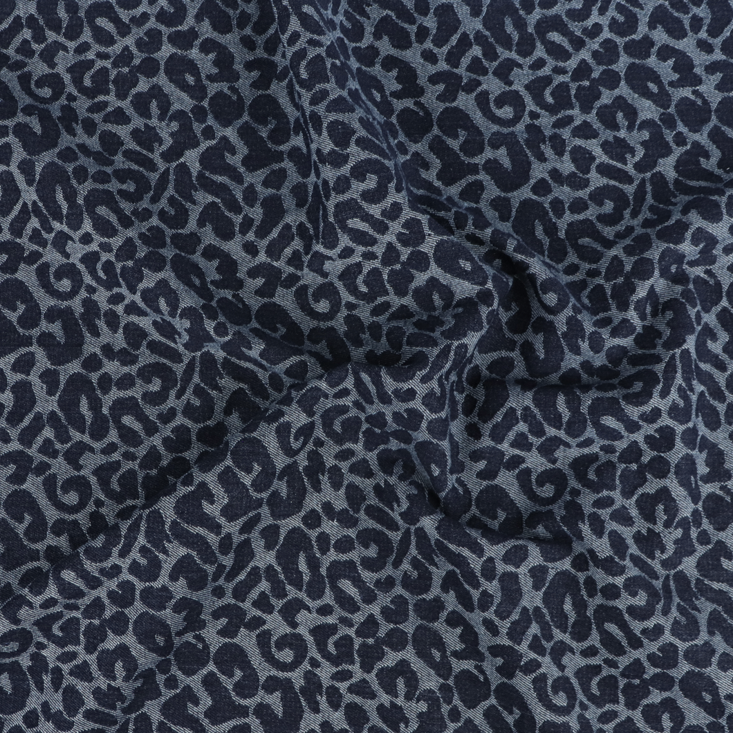 Denim 10oz - Leopard Jacquard