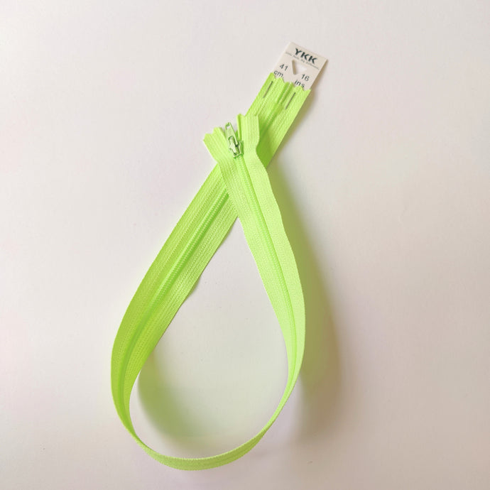 YKK Closed End Zip 41cm / 16inch - Neon Green