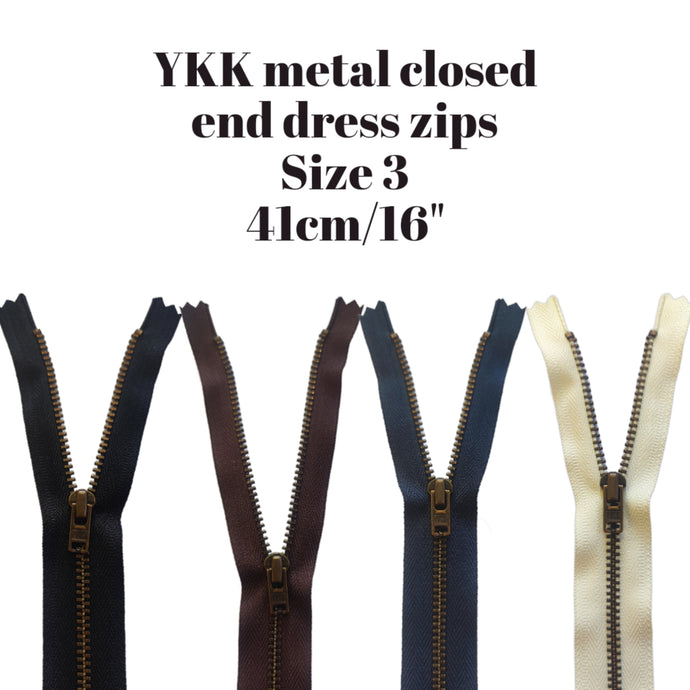 YKK Closed End Metal Zip - 16