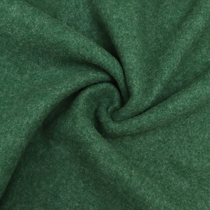 Boiled Wool Coating - Green - END OF BOLT 43cm