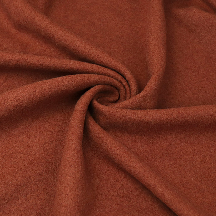 Boiled Wool Coating - Rust Orange - END OF BOLT 87cm