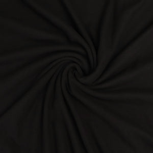 Brushed Viscose Ribbed Jersey Knit - Black