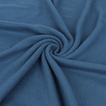 Brushed Viscose Ribbed Jersey Knit - Steel Blue
