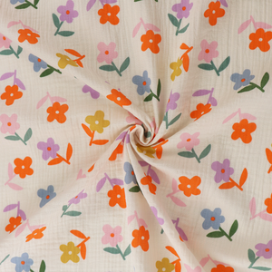 Cotton Double Gauze - Bright Flowers