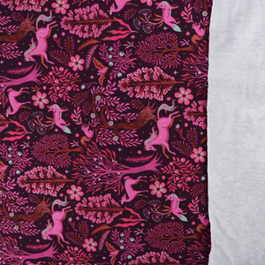 Cotton French Terry - Magical Forest - Pink