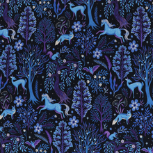 Cotton French Terry - Magical Forest - Purple