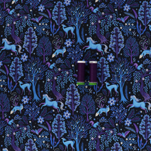 Cotton French Terry - Magical Forest - Purple