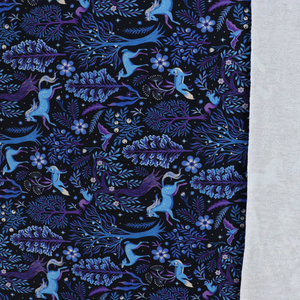 Cotton French Terry - Magical Forest - Purple