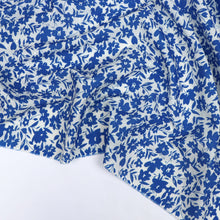 Cotton Broderie Anglaise - Cobalt Blue Flowers