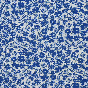 Cotton Broderie Anglaise - Cobalt Blue Flowers