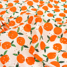 Cotton Broderie Anglaise - Oranges - END OF BOLT 24cm