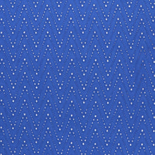 Cotton Broderie Anglaise - Zigzag - Blue