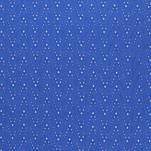 Cotton Broderie Anglaise - Zigzag - Blue