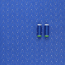 Cotton Broderie Anglaise - Zigzag - Blue