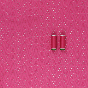Cotton Broderie Anglaise - Zigzag - Pink