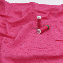 Cotton Broderie Anglaise - Zigzag - Pink
