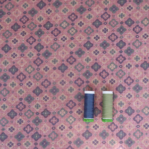 Cotton Double Gauze - Double Sided Jacquard Floral Tiles